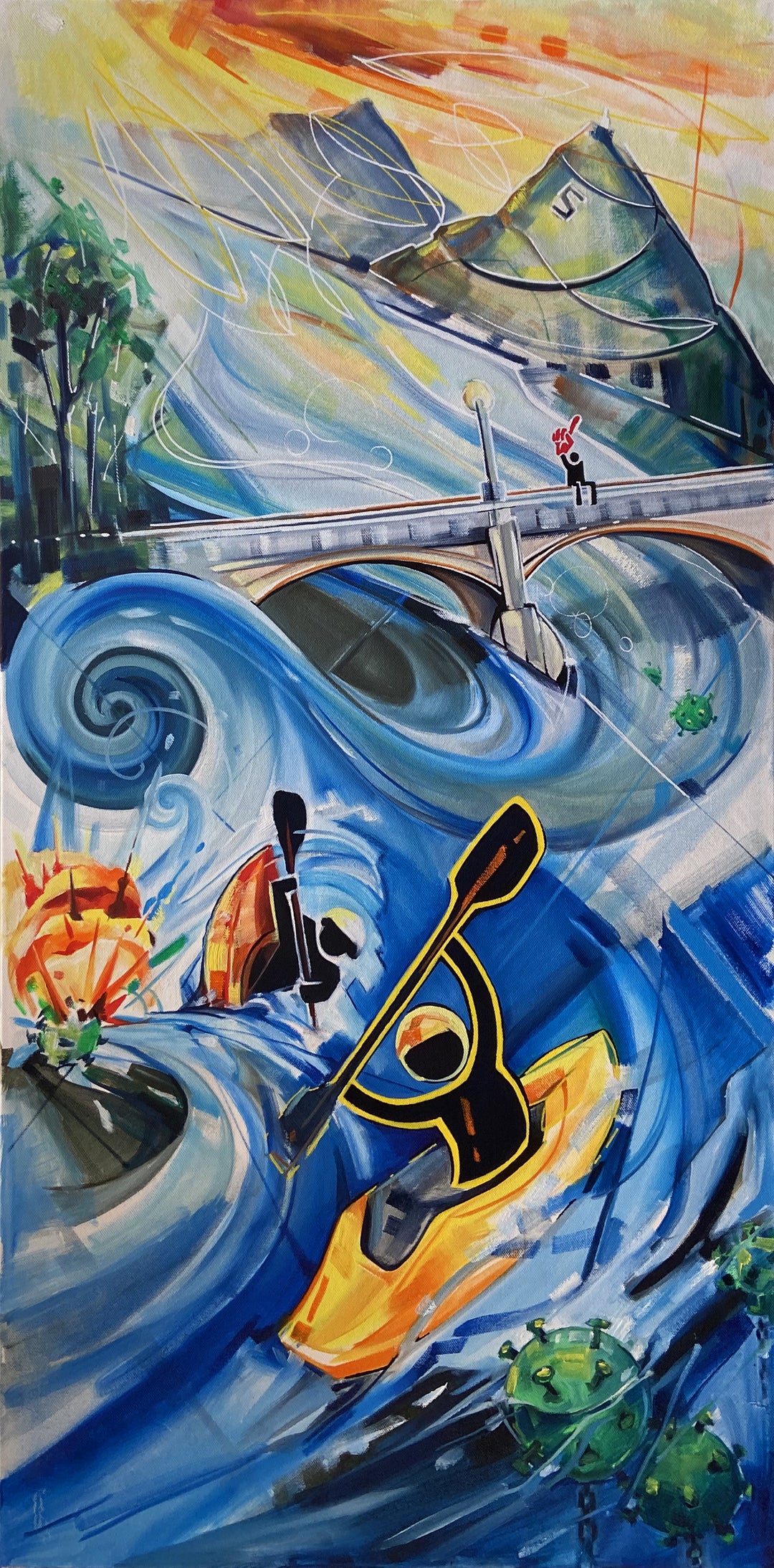 FIBARK Festival Poster (Covid bombs and a single spectator 2020)