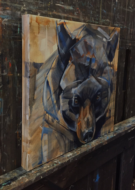 Bear stare 18x18”