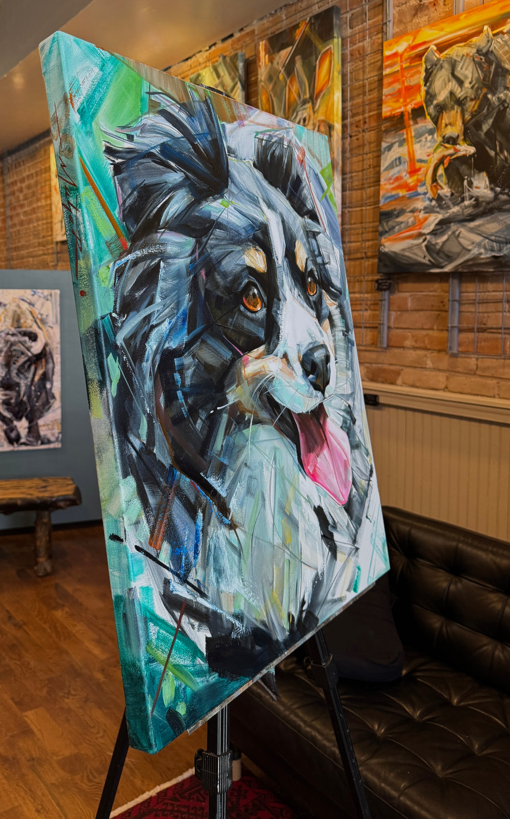 Commission -Pup portrait 24x30”