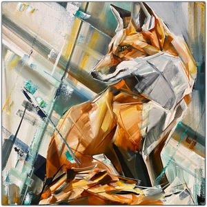 Dual Perspective, Fox - Limited Edition Metal Print 10" x 10" and 16" x 16"