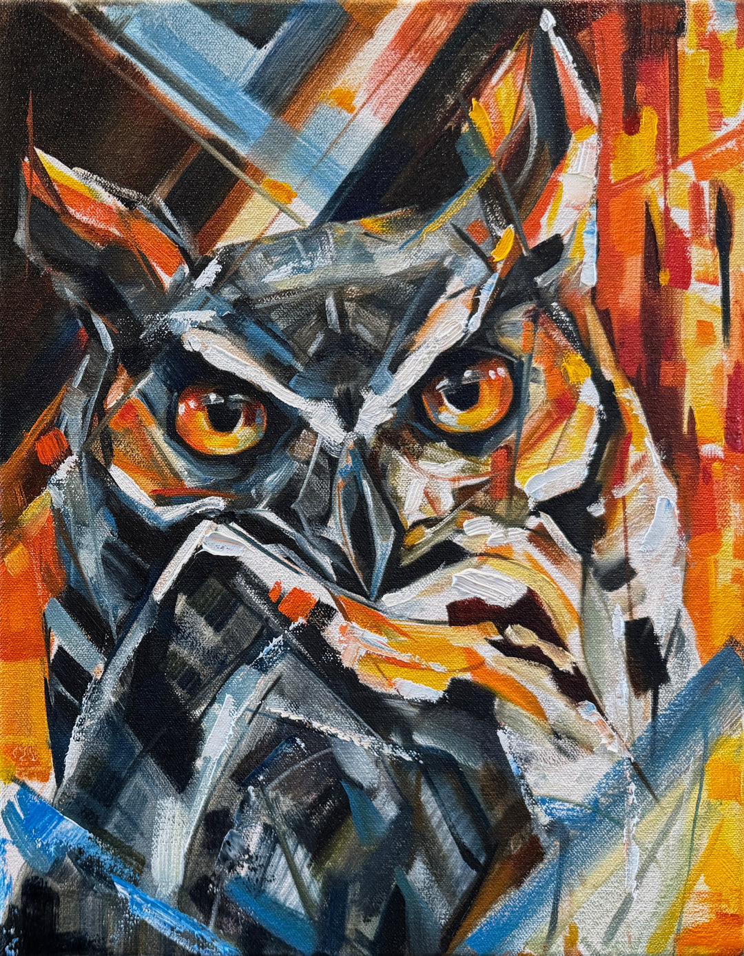 Commission 11x14” similar owl painting