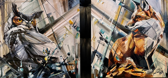 Dual Perspective Pair 2- 12x12” Metal Prints