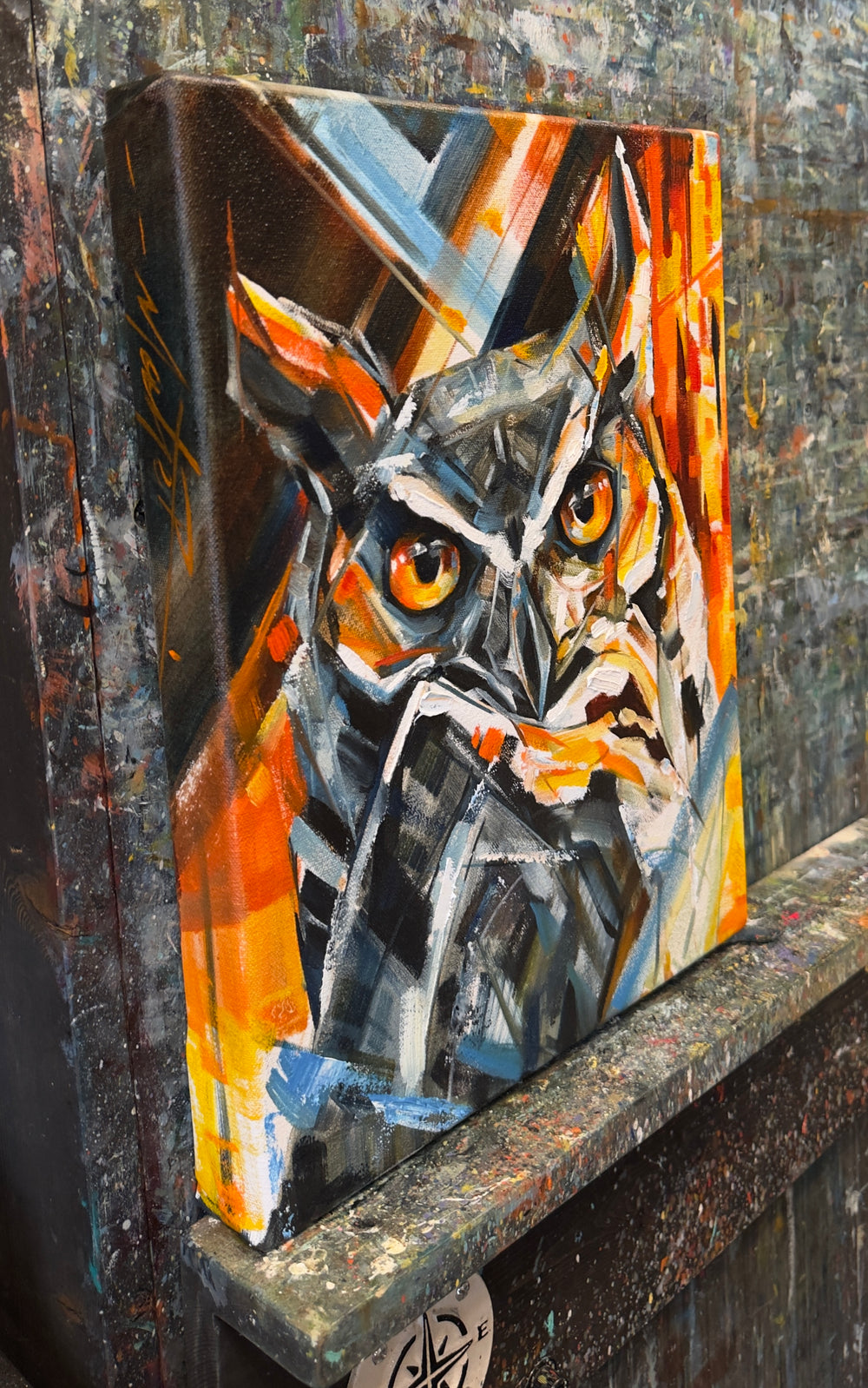 Commission 11x14” similar owl painting