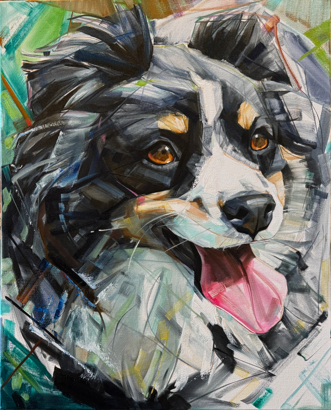 Commission -Pup portrait 24x30”