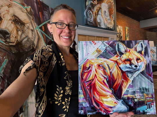 Juicy Fruit Fox - Metal Prints