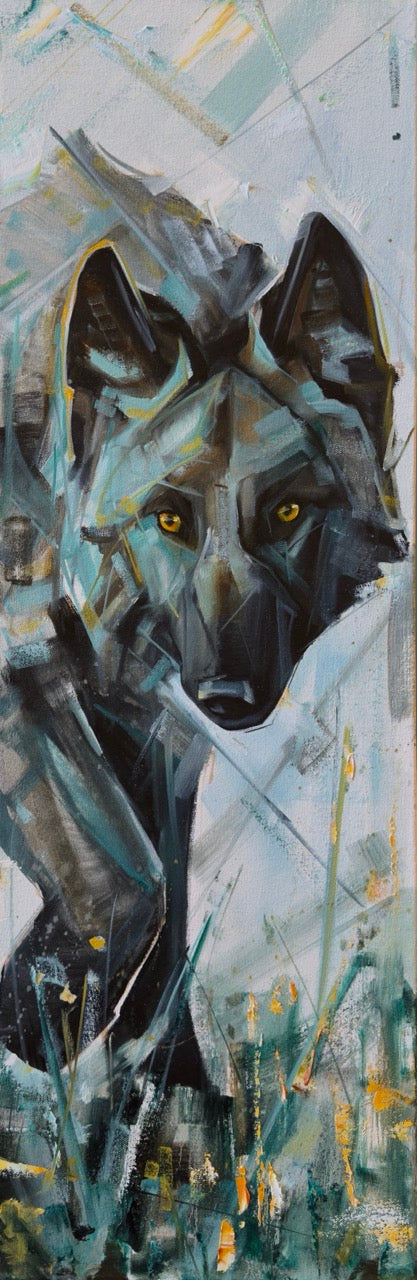 Shadow Wolf  12x36”