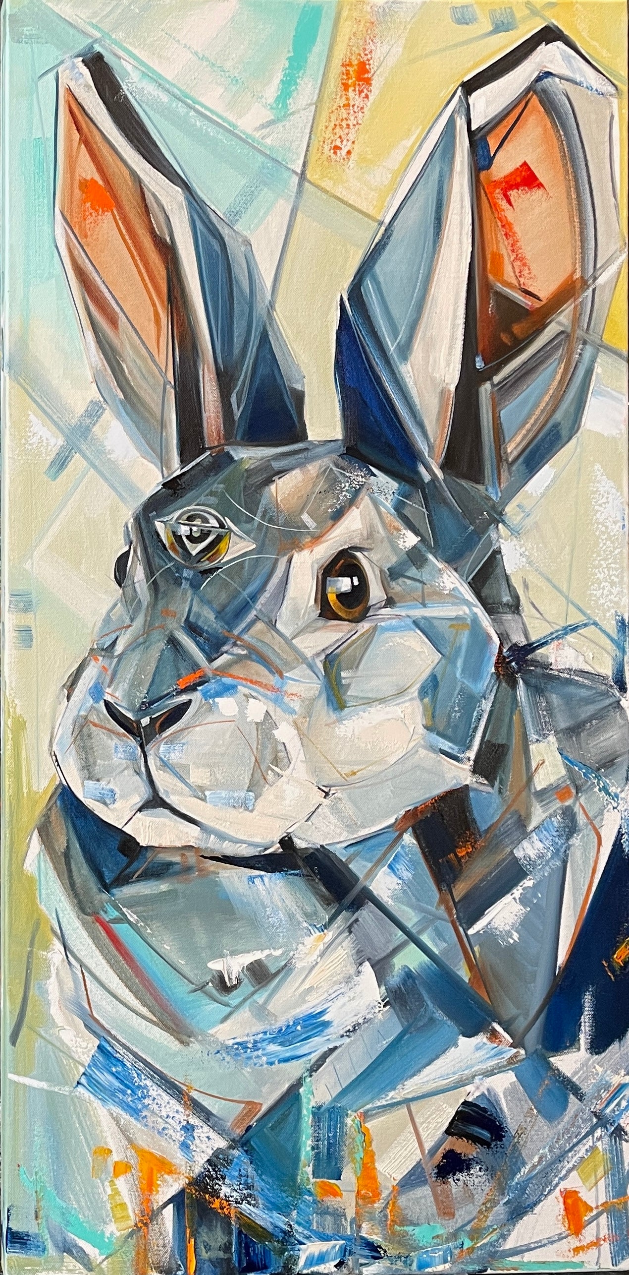 Third Eye Bunny 18x36” - Katie Maher Fine Art