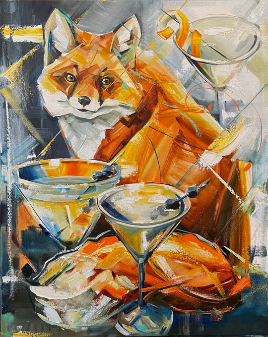 Boozy Fox 24x30”